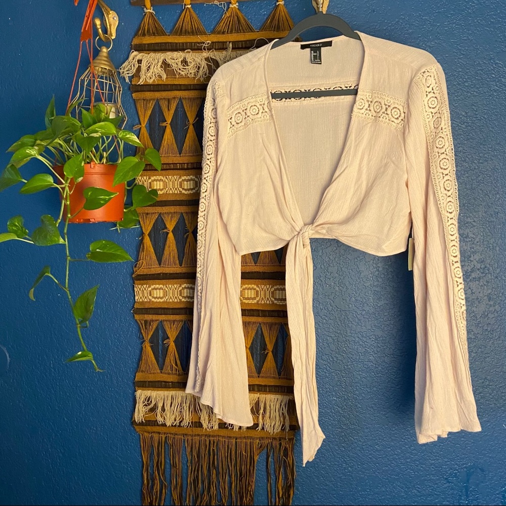 Forever 21 Beige Salt canyon collection wrap top